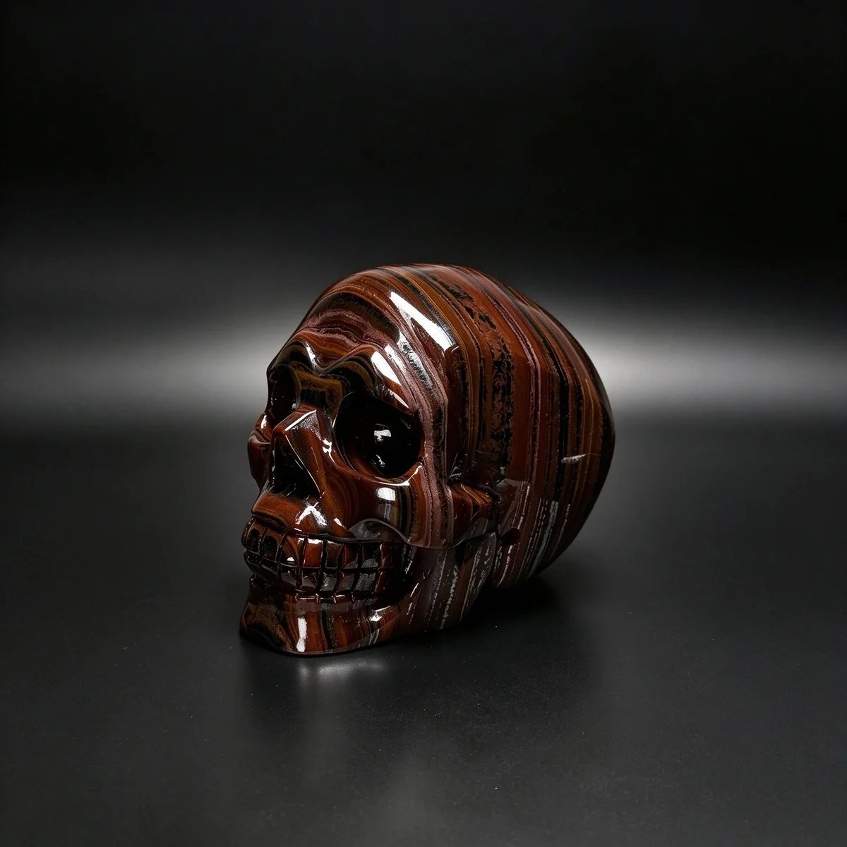 3.78″ Tiger Iron Crystal Skull — CS-260014